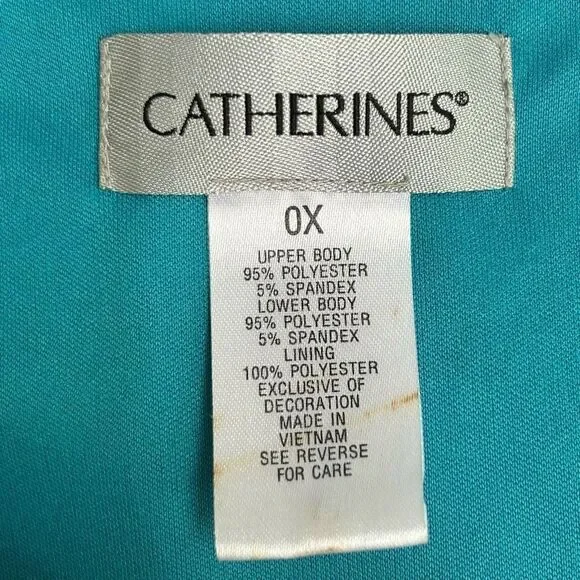 Catherines Black and Blue Paisley Maxi Dress, comfy & elegant,Size 16 sleeveless - Picture 13 of 14